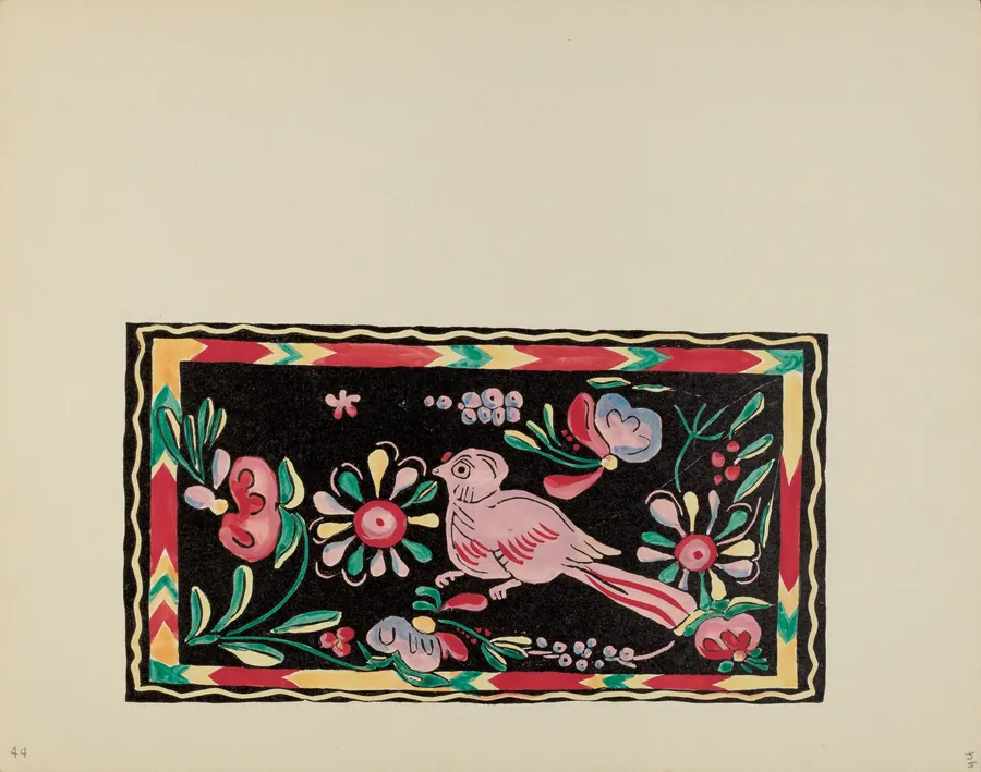 Plate 44: Painted Chest Designs: From Portfolio "Spanish Colonial Designs of New Mexico" by American 20th Century