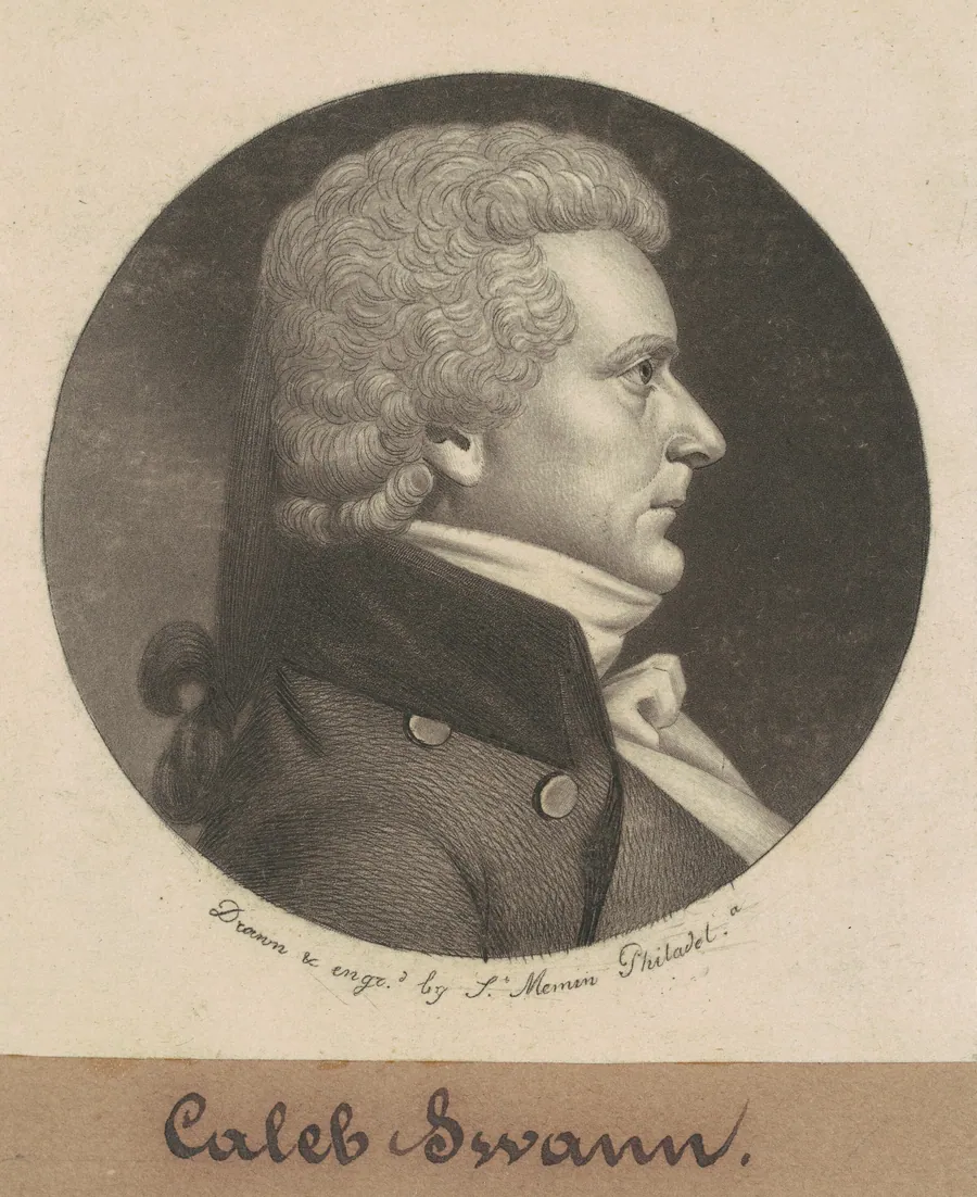 Caleb Swan by Charles B. J. Févret de Saint-Mémin