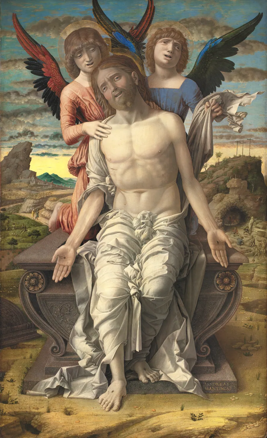 Kristus som den lidende frelser by Andrea Mantegna