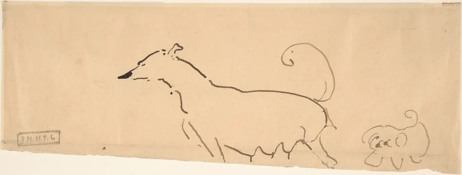 Two Dogs by Henri de Toulouse-Lautrec