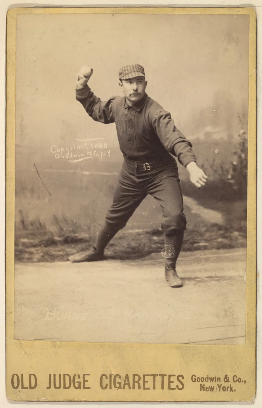 Thomas P. "Oyster" Burns, Shortstop, Brooklyn, from the series Old Judge Cigarettes by Goodwin & Company