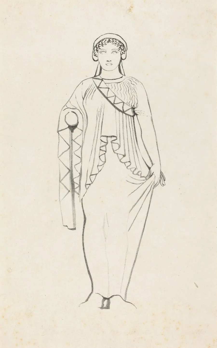 Statue on the Pediment over the West Front ofa Temple at Egina by W. Walton