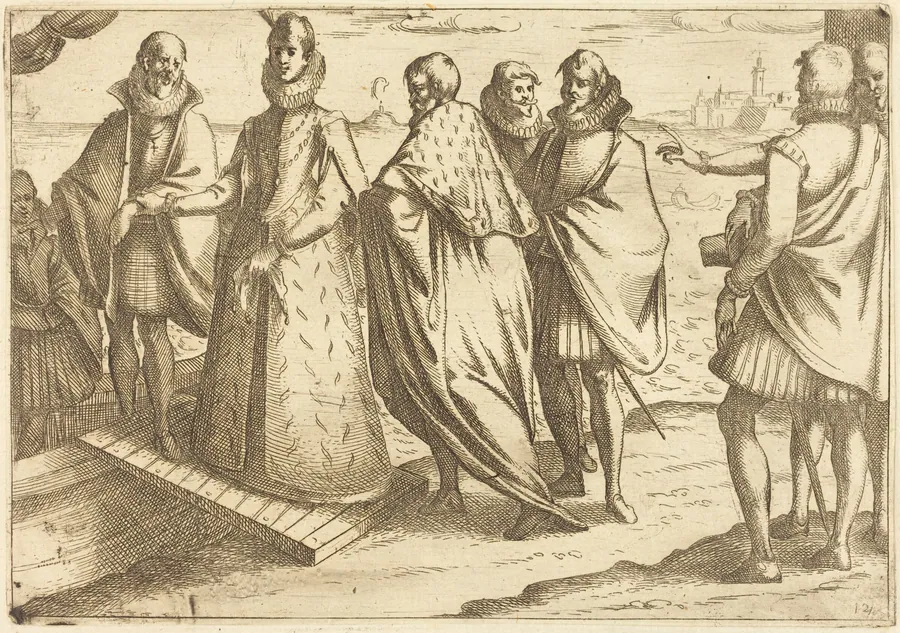 Embarkation at Genoa by Jacques Callot