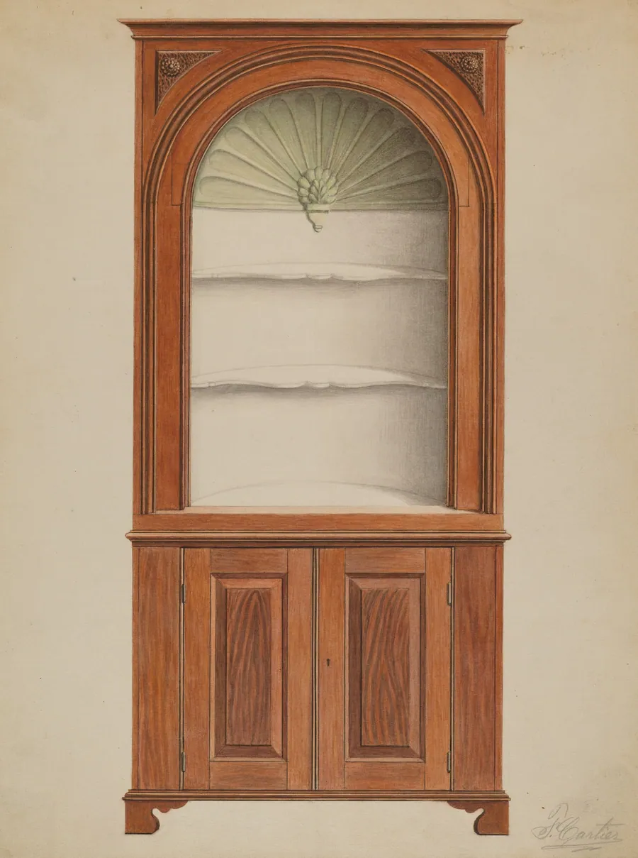 Corner Cupboard by Ferdinand Cartier