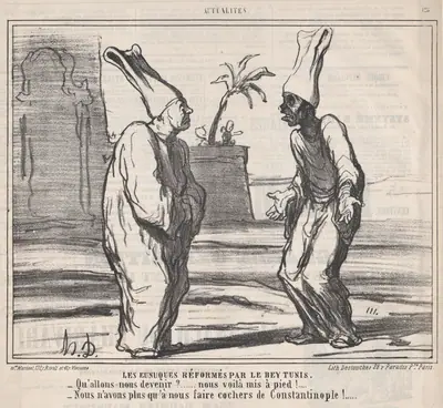 Eunuchs Reformed by the Bey of Tunis, from 'News of the Day,' published in Le Charivari, January 18, 1860