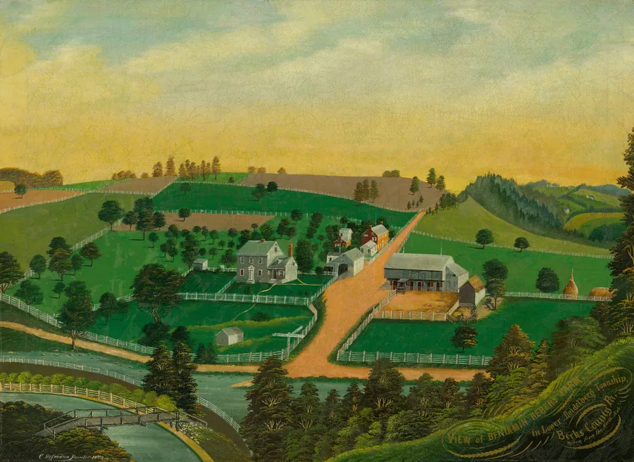 View of Benjamin Reber's Farm by Charles C. Hofmann