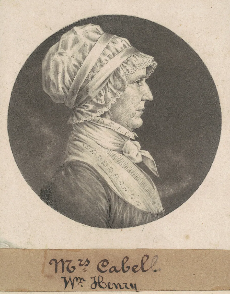 Hannah Carrington Cabell by Charles B. J. Févret de Saint-Mémin