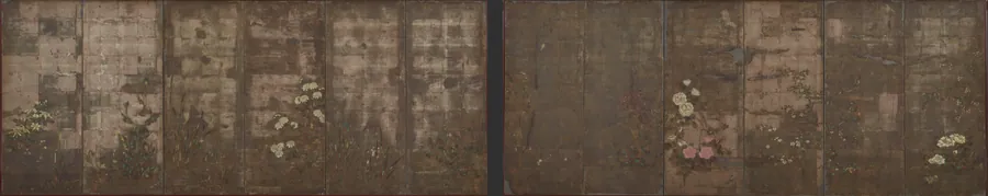 Flowers of the seasons by Tawaraya Sotatsu 俵屋宗達 (fl. ca. 1600-1643)