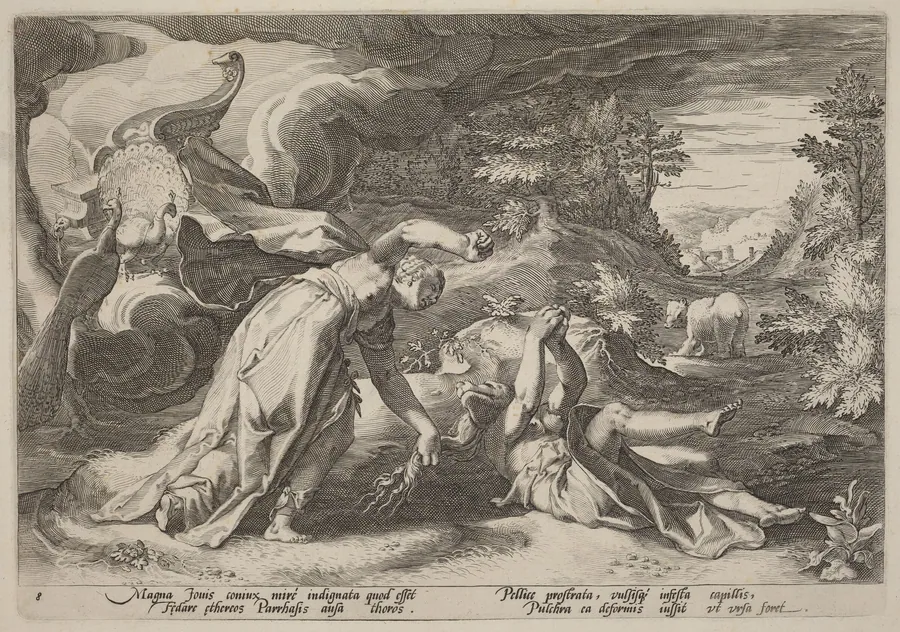 Juno Turning Callisto into a Bear by Hendrick Goltzius