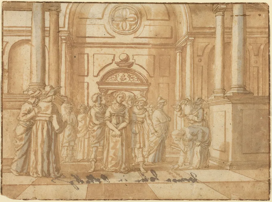 Christ and the Woman Taken in Adultery by Netherlandish 16th Century