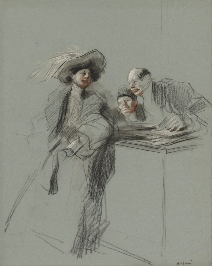 The Client by Jean Louis Forain