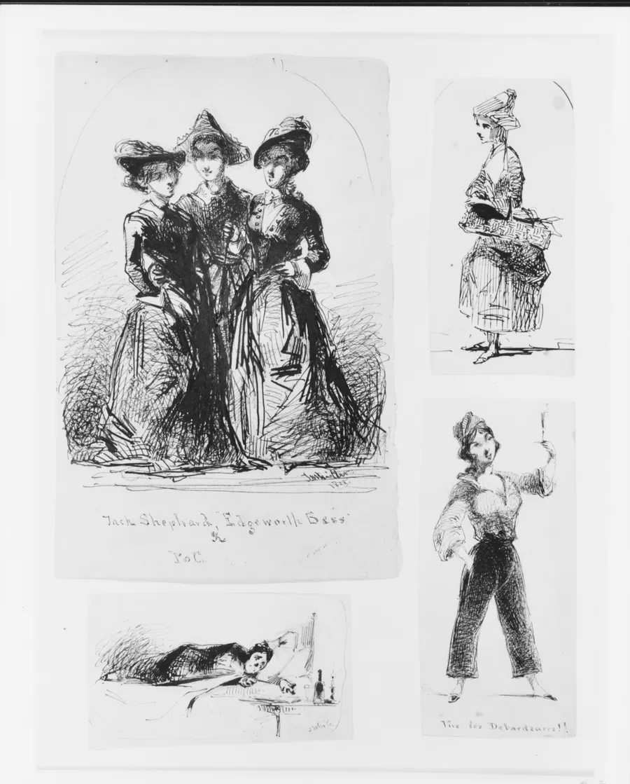 Jack Shepard [sic], Edgeworth Bess and Pol (from Sketchbook) by James McNeill Whistler