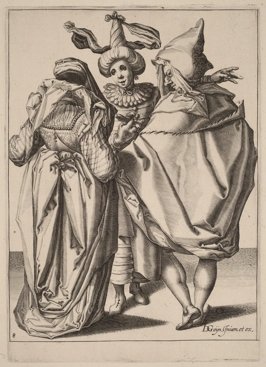 A Couple Addressing a Gesticulating Young Man by Zacharias Dolendo