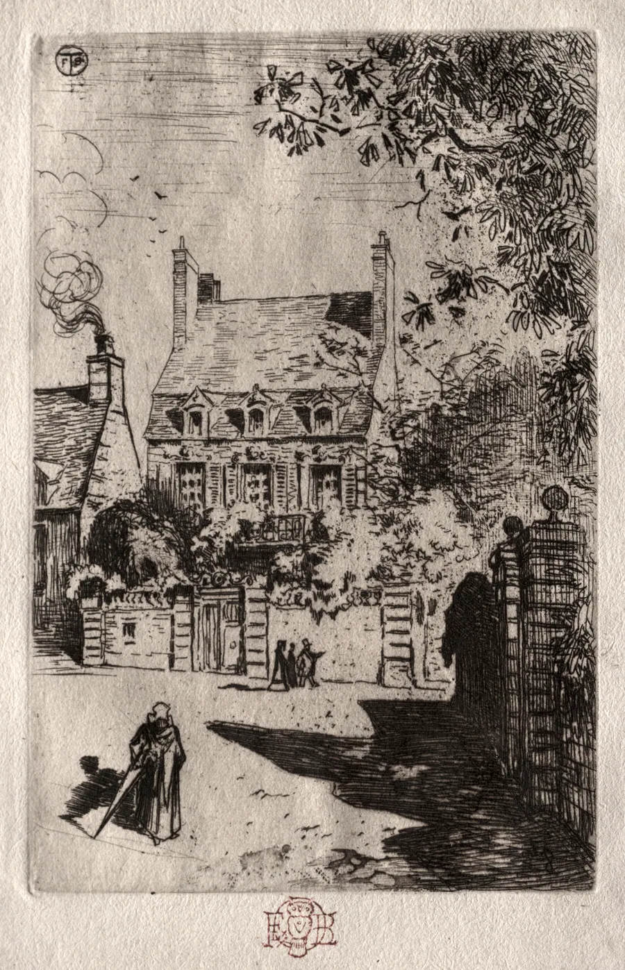 In Province: The House at Orléans by Félix Hilaire Buhot