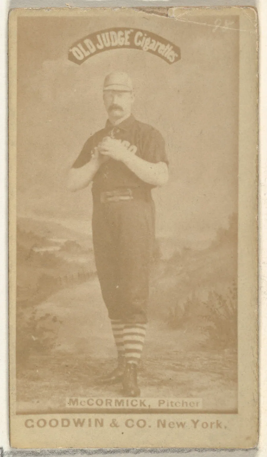 James "Jim" McCormick, Pitcher, Pittsburgh Alleghenys, from the Old Judge series (N172) for Old Judge Cigarettes by Goodwin & Company