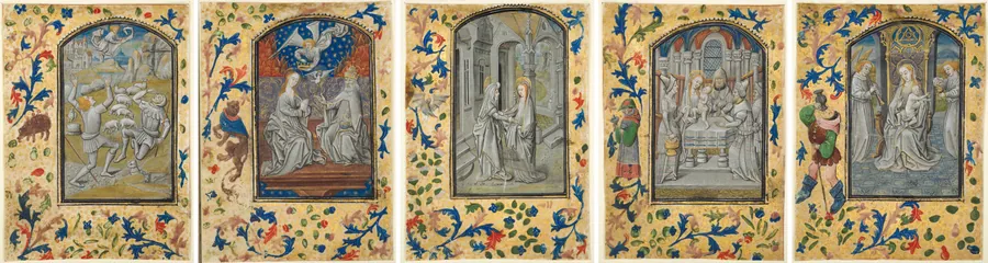 Leaves from a Book of Hours by Guillaume Vrelant