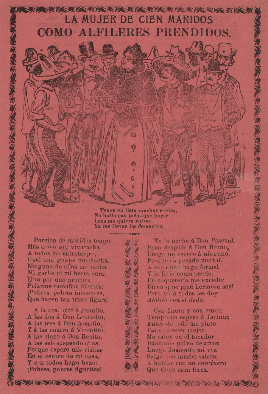 La Mujer de Cien Maridos - Como Alfileres Prendidos by José Guadalupe Posada