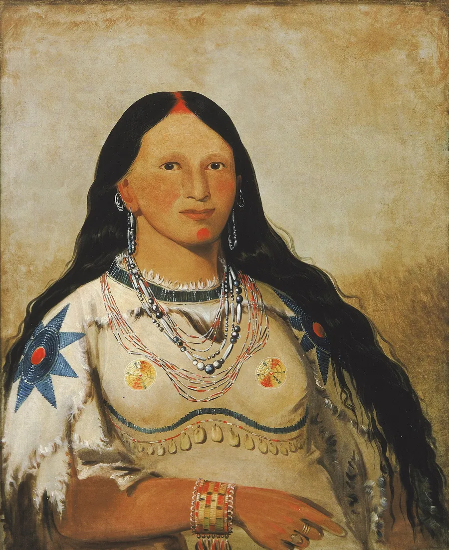 Mi-néek-ee-súnk-te-ka, Mink, a Beautiful Girl by George Catlin, born Wilkes-Barre, PA 1796-died Jersey City, NJ 1872