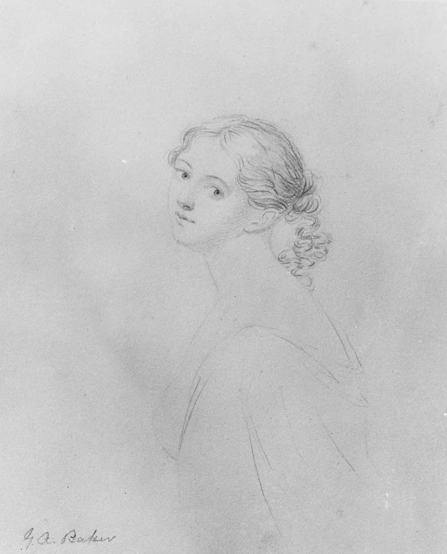 Head of a Woman (from McGuire Scrapbook) by George Augustus Baker Jr.