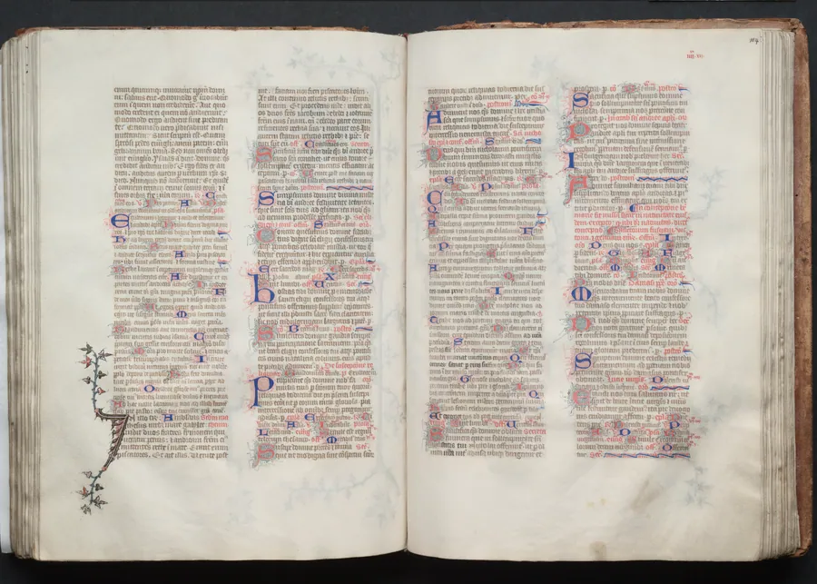 The Gotha Missal:  Fol. 104r, Text by Master of the Boqueteaux
