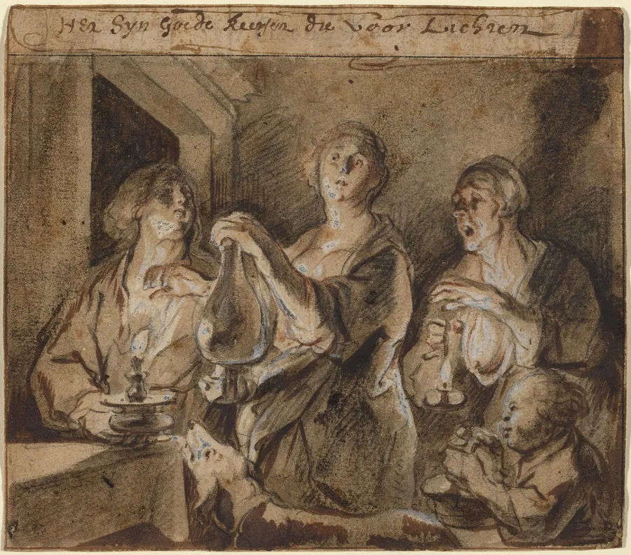 "It is good candles which light the way" by Jacob Jordaens
