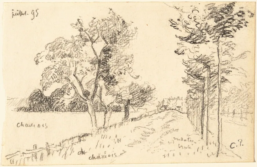 The Driveway by Camille Pissarro