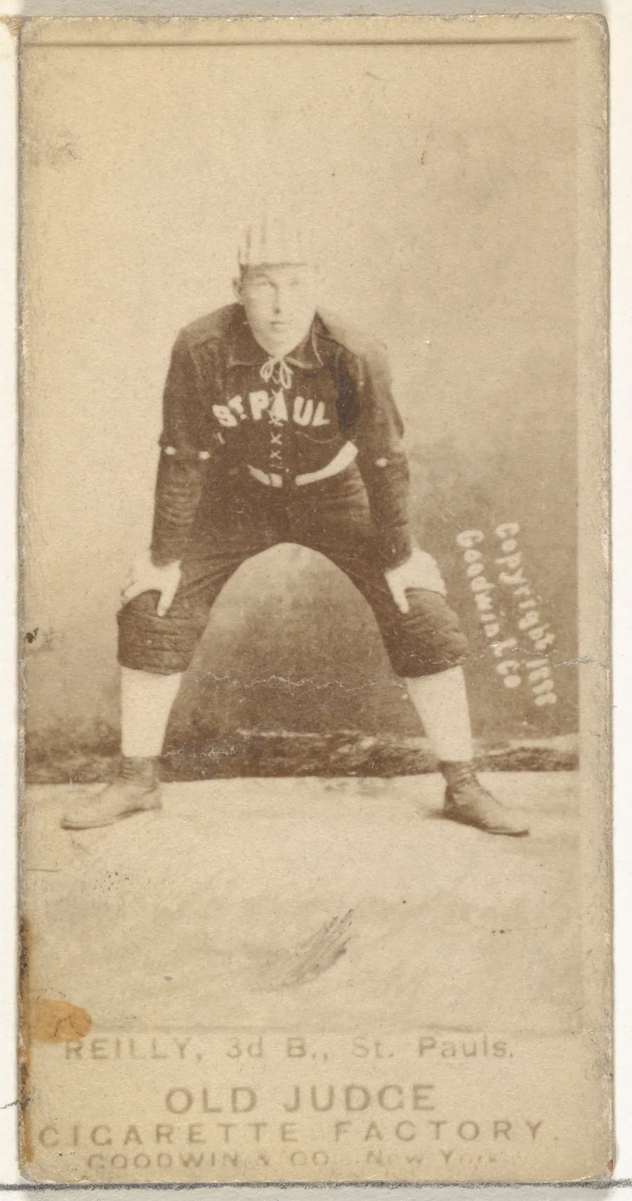 Charles Thomas "Charlie" Reilly, 3rd Base, St. Paul Apostles, from the Old Judge series (N172) for Old Judge Cigarettes by Goodwin & Company