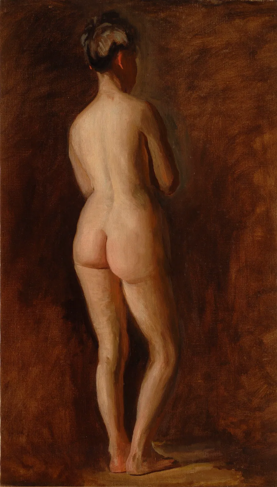Standing Female Nude (back view) by Thomas Eakins, American, b. Philadelphia, Pennsylvania, 1844–1916