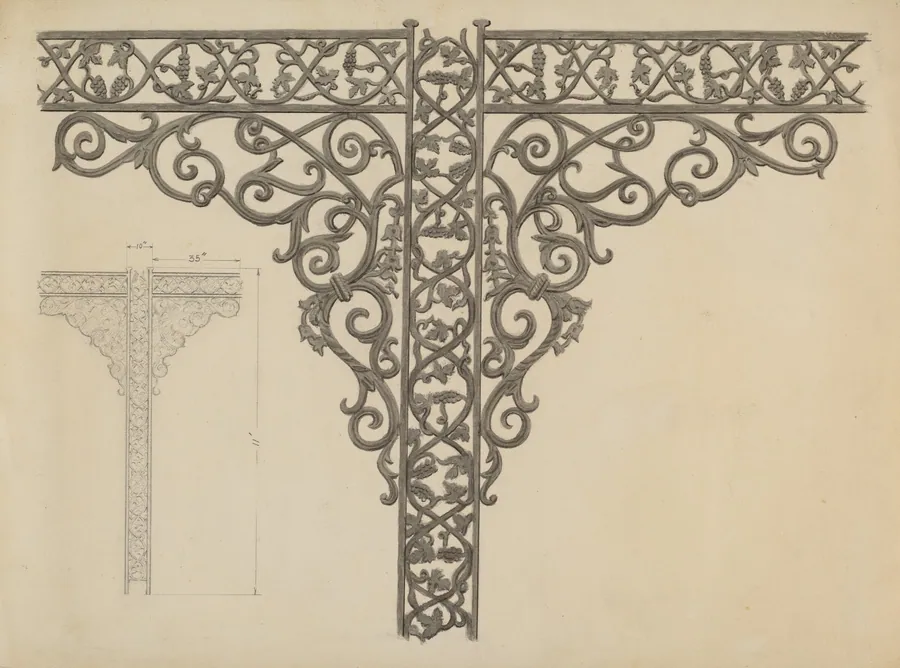 Iron Porch Supports by John R. Towers