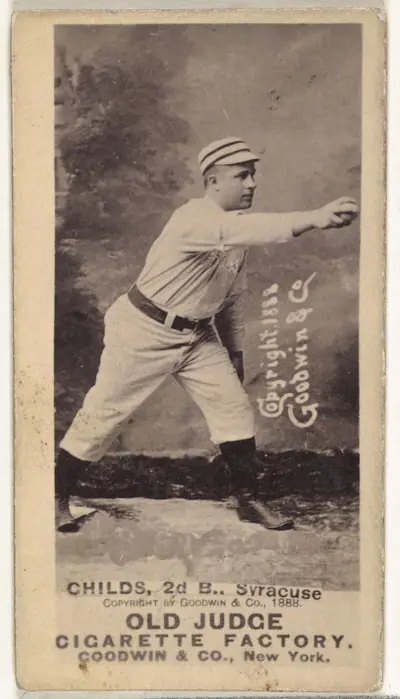 Clarence Algernon "Cupid" Childs, 2nd Base, Syracuse Stars, from the Old Judge series (N172) for Old Judge Cigarettes