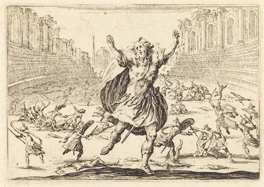 Skirmish in a Roman Circus by Jacques Callot