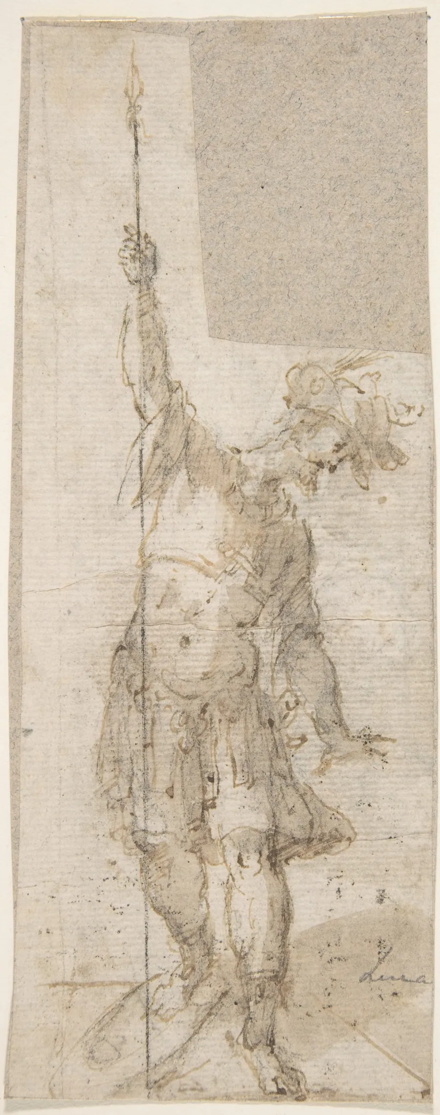 Standing Soldier with a Spear by Anonymous, Spanish, School of Seville, 17th century