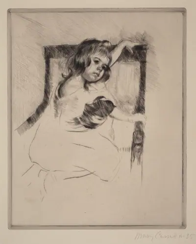 Kneeling in an Armchair
