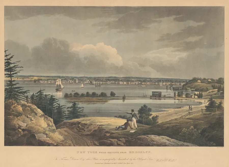 New York from Heights near Brooklyn by John Hill