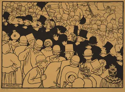 Le Monôme (Parading through the Streets in Single File)
