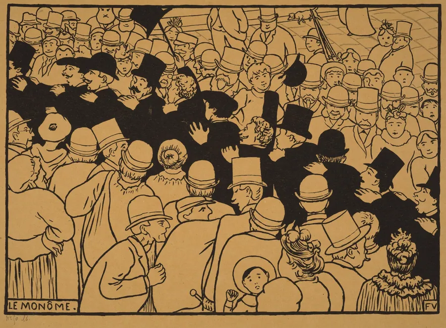 Le Monôme (Parading through the Streets in Single File) by Félix Vallotton
