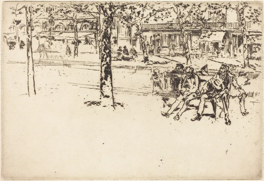 Le Boulevard Poissoniere by James McNeill Whistler
