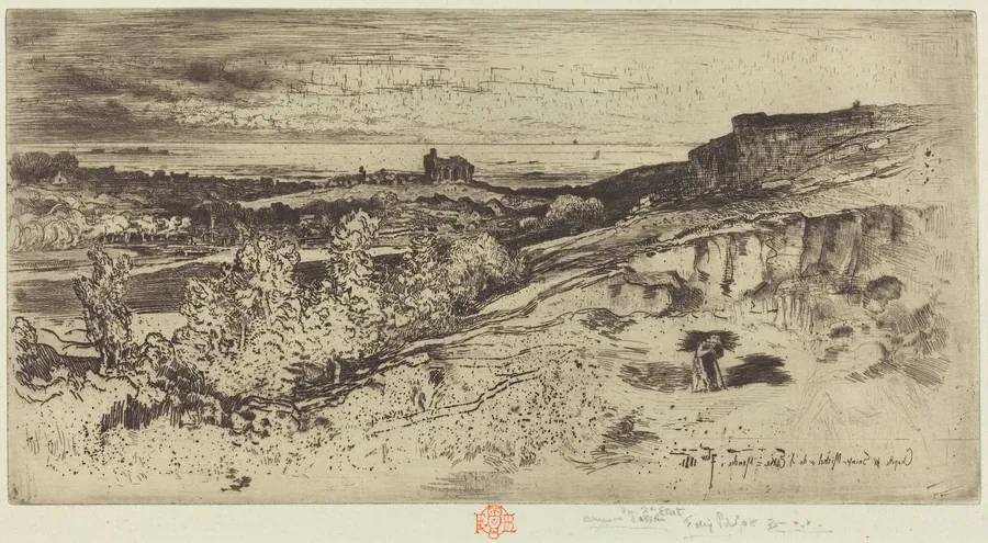 La Chapelle Saint-Michel à l'Estre (The Chapel Saint-Michel at l'Estre) by Félix-Hilaire Buhot