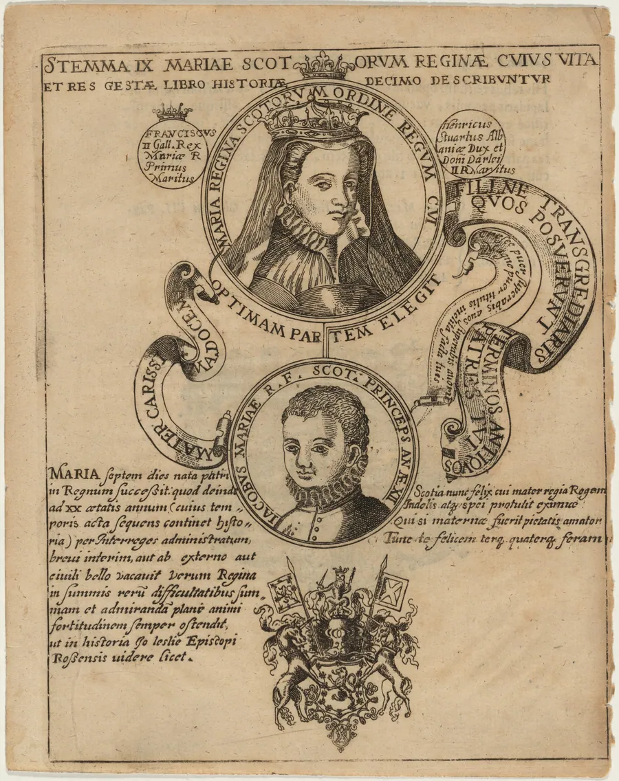 Mary Queen of Scots with James VI of Scotlandand I of England by Unknown 19th Century
