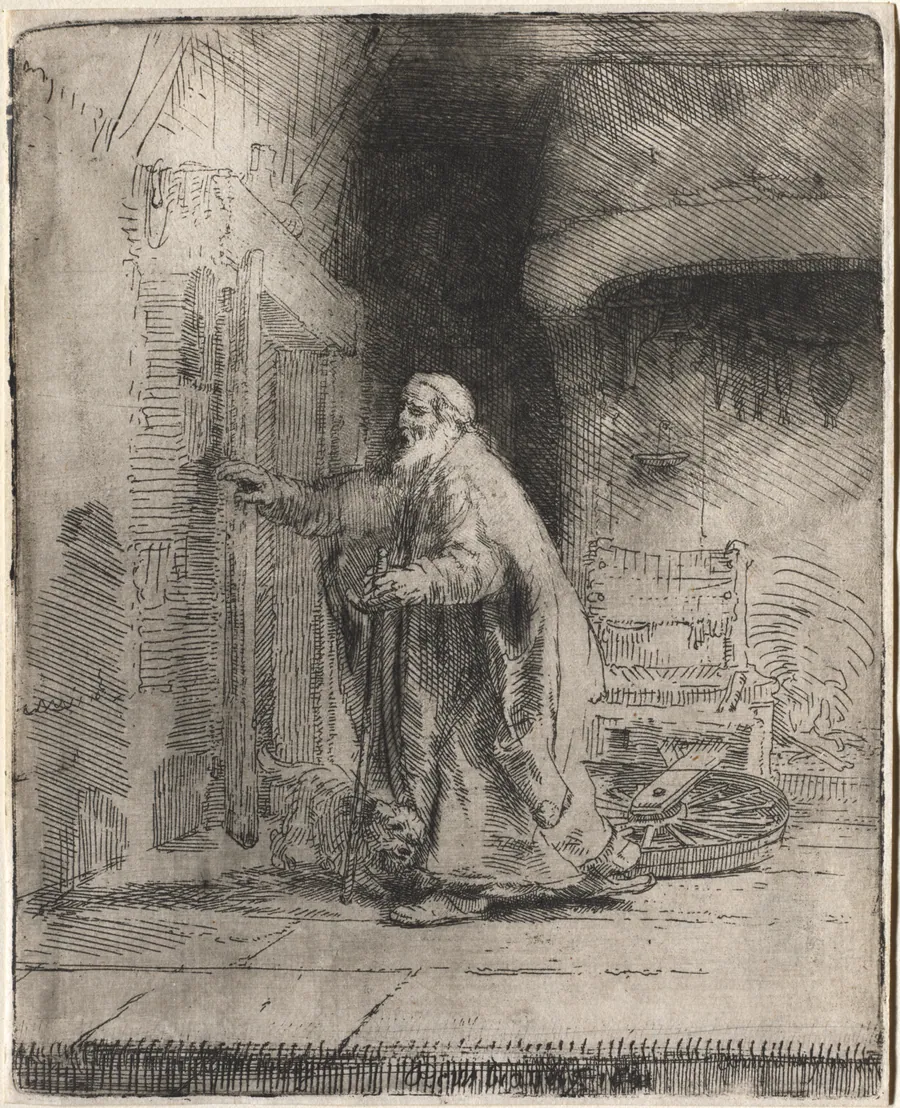 The Blindness of Tobit: The Large Plate by Rembrandt van Rijn
