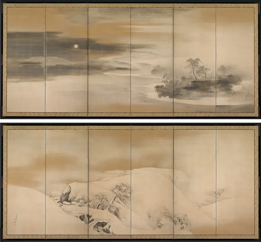 Summer Night; Winter Day by Maruyama Ōkyo