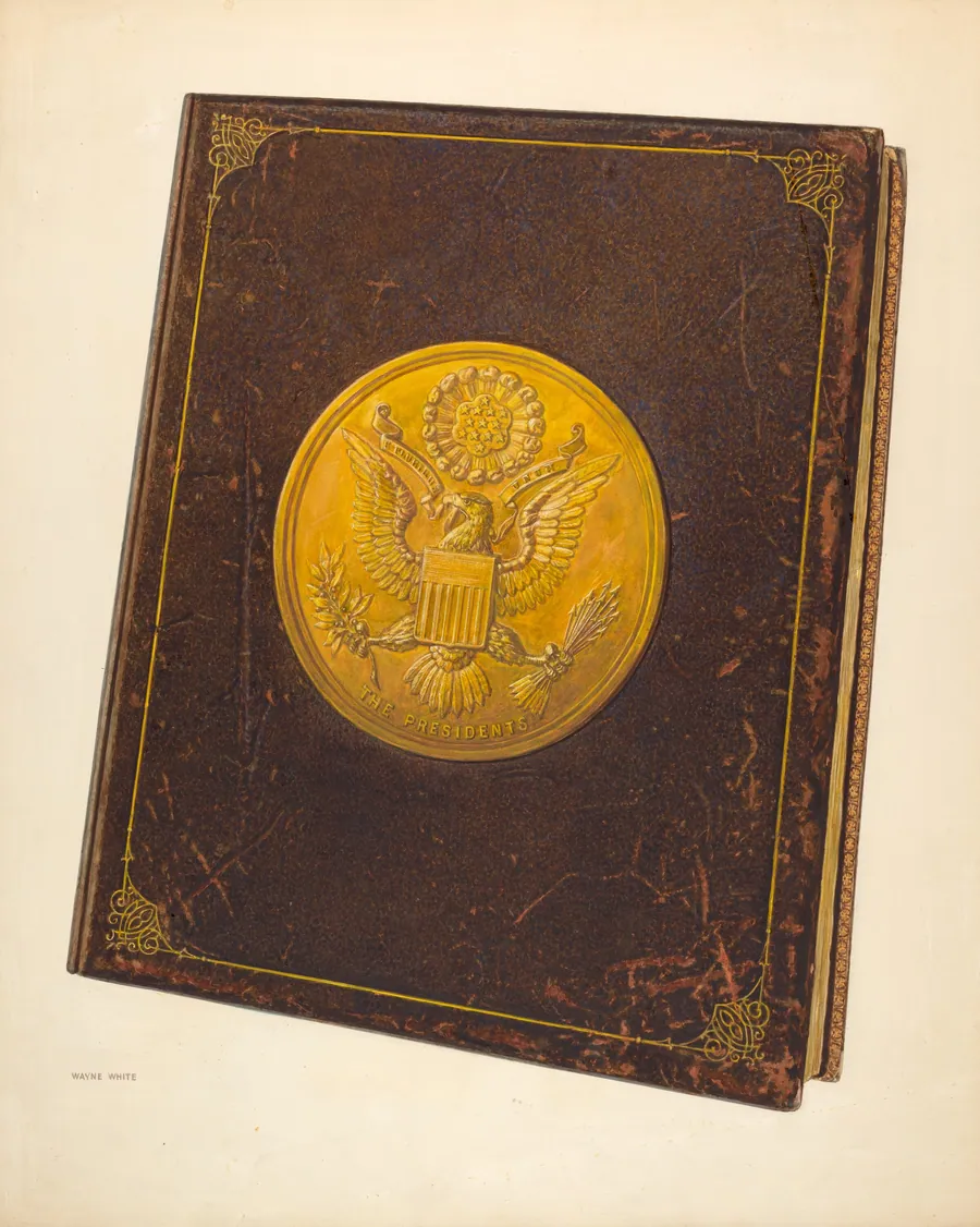 Book with U.S. Seal on Cover by Wayne White