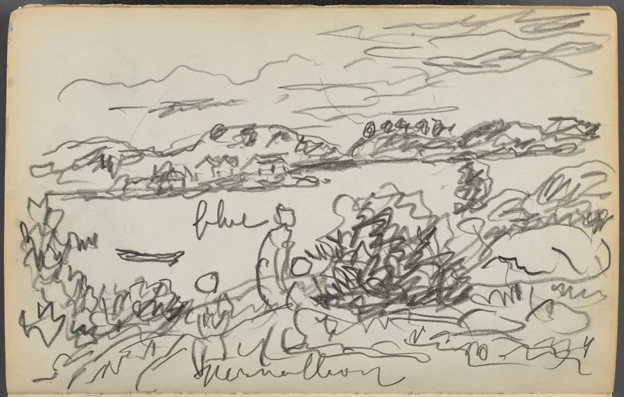 Sketchbook- The Granite Shore Hotel, Rockport, page 020: Harbor View by Maurice Prendergast