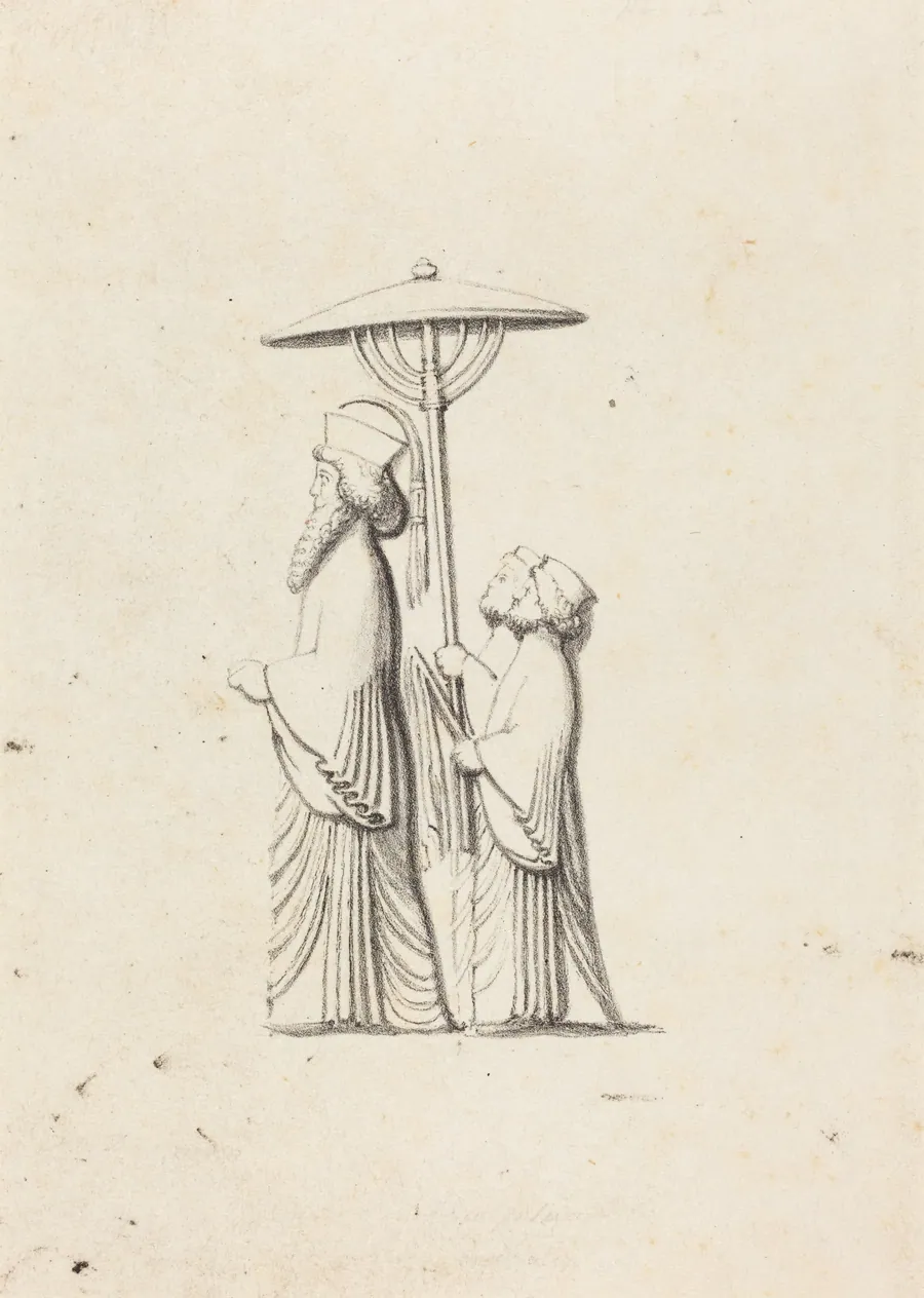 Sculpture at Persepolis, from Le Bruyn's Travels by Maria Denman