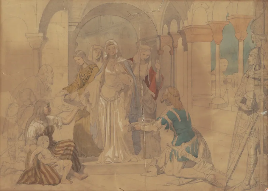 Study of Courtesans by Emanuel Gottlieb Leutze