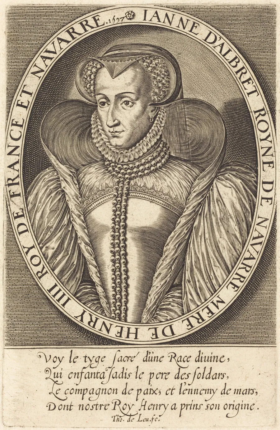 Jeanne d'Albret, Queen of Navarre by Thomas de Leu