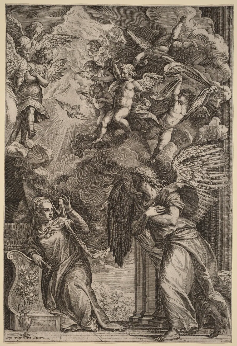 The Annunciation by Cornelis Cort