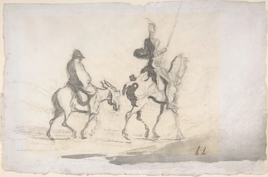 Don Quixote and Sancho Panza by Honoré Daumier