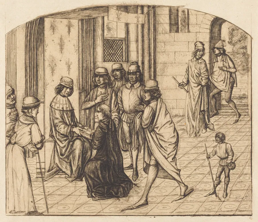 Présentation du Valère Maxime au Rois Louis XI (The Printer Valerius Maximus Being Presented to King Louis XI) by Charles Meryon