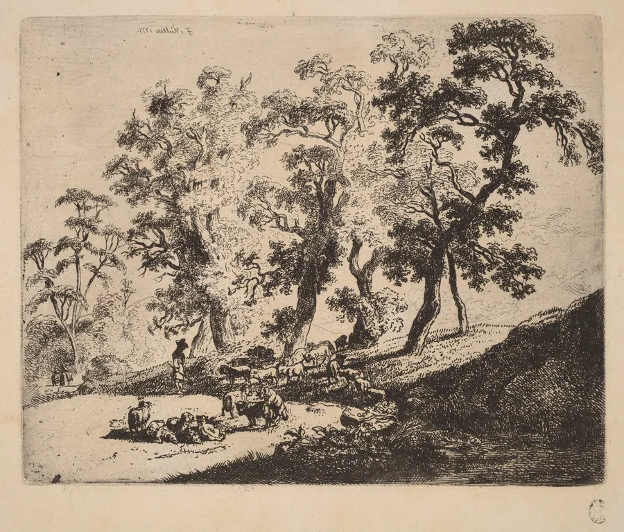 Landscape with Shepherds by Friedrich Müller
